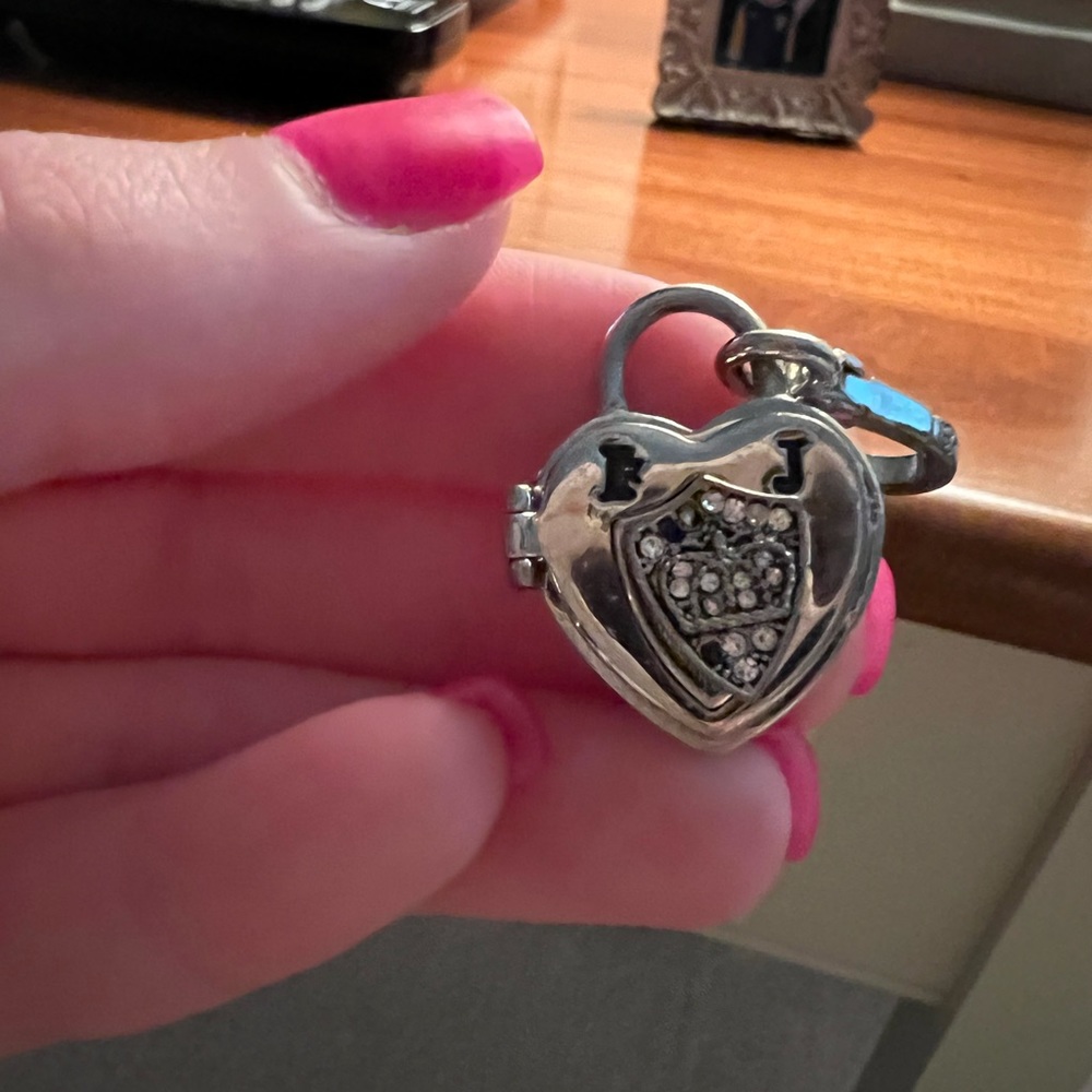 Juicy Couture silver heart locket charm!